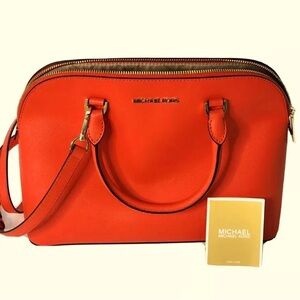 Cindy Large Leather Dome Satchel